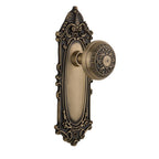 Victorian Plate 2-3/4 in. Backset Antique Brass PassaHall/Closet Egg and Dart Door Knob