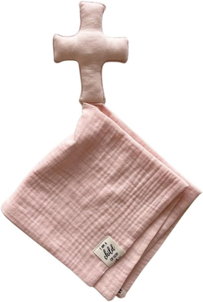 Cross Lovey, Cross Security Blanket, Christian Lovey, Christian Baby Gift, Baptism Gift, Easter Gift, Newborn Baby Gift, Blessing Blanket, Christian Gift (Olive)