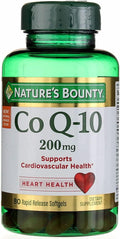 Nature's Bounty Co Q-10 200 mg Rapid Release Softgels Supports Cadiovascular Health 80 Ea (Pack of 7)