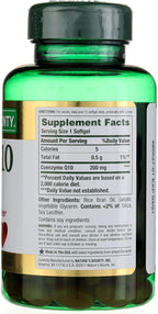 Nature's Bounty Co Q-10 200 mg Rapid Release Softgels Supports Cadiovascular Health 80 Ea (Pack of 6)