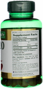 Nature's Bounty Co Q-10 200 mg Rapid Release Softgels Supports Cadiovascular Health 80 Ea (Pack of 7)
