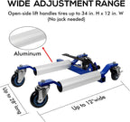 WEIZE Car Wheel Dolly, Heavy Duty Self Loading Dolly with Ratcheting Foot Pedal, 1300lbs Capacity, Set of 4