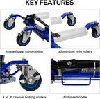 WEIZE Car Wheel Dolly, Heavy Duty Self Loading Dolly with Ratcheting Foot Pedal, 1300lbs Capacity, Set of 4