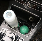 8sanlione Car Cup Coaster, 4Pcs 2.75 Inch Auto Cup Holder Insert Coasters, Anti-Slip Waterproof Embedded Drink Mat, Automotive Interior Accessories for Men and Women (D Light Green/4PCS)