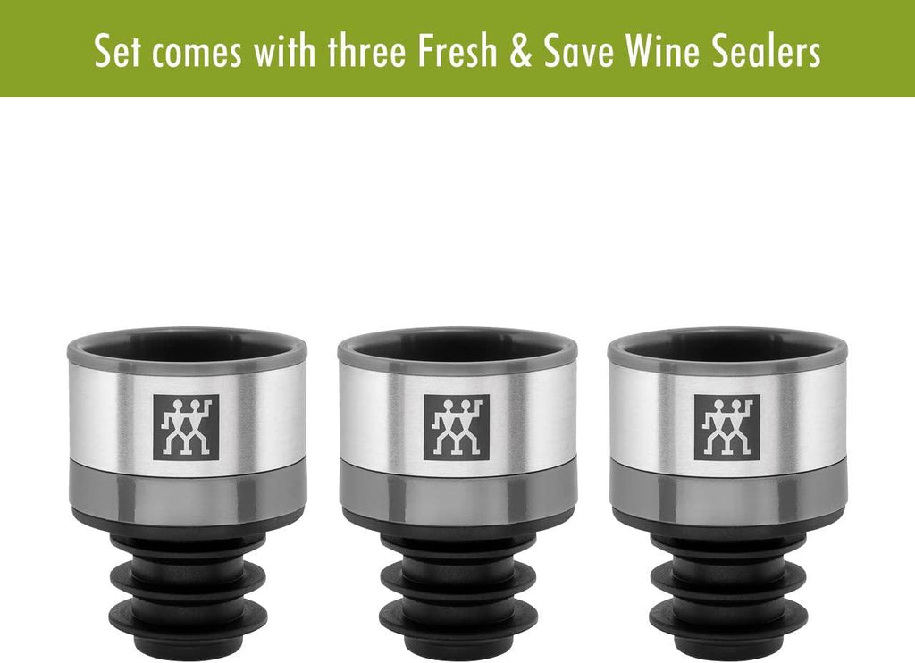 ZWILLING Fresh & Save 3-pc Vacuum Wine Sealer, Gift Set
