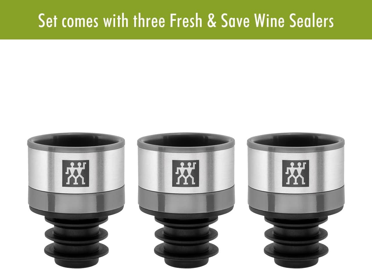 ZWILLING Fresh & Save 3-pc Vacuum Wine Sealer, Gift Set