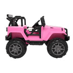 Ktaxon Kids Ride On Car Electric Double Drive 12V Battery Motorized Vehicles Children's Best Toy Car Safe w/ Remote Control, 3 Speeds, MP3 Player, AUX/ USB / TF Cards, Seat Belts, LED Lights - Pink