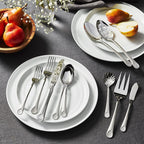 ZWILLING Provence 45-Piece 18/10 Stainless Steel Flatware Set, Silver