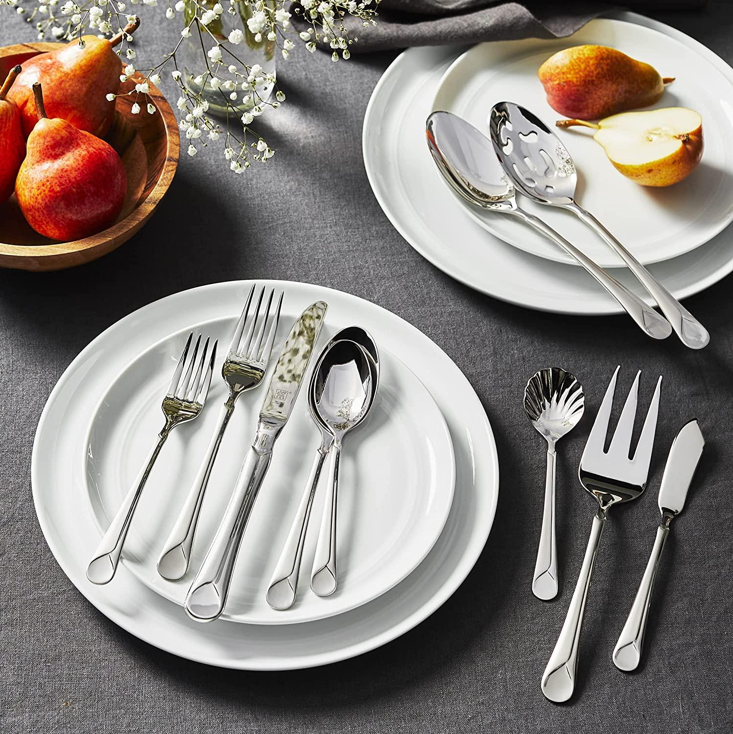 ZWILLING Provence 45-Piece 18/10 Stainless Steel Flatware Set, Silver