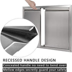 BBQ Access Door 26" W X 24" H, 304  Steel Outdoor Kitchen Acces