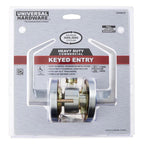 Commercial 2-3/4 in. Satin Chrome Heavy-Duty Keyed Entry Door Lever