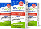 Prevagen Improves Memory - Extra Strength 20mg, 30 Capsules |3 Pack| with Apoaequorin & Vitamin D|Brain Supplement for Better Brain Health, Supports Healthy Brain Function & Clarity|Memory Supplement