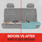 Motor Trend Seat Cover for Cars Trucks SUV, Faux Leather Rear Bench Mint Padded Car Seat Cover with Storage Pockets, Premium Interior Car Seat Cover