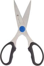 HENCKELS Heavy Duty Kitchen Shears that Come Apart, Dishwasher Safe, Black, Stainless Steel, Blue