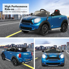 12V Electric Mini Countryman Licensed Kids Ride On Car Remote Controller Blue