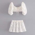 crochet daisy skater set