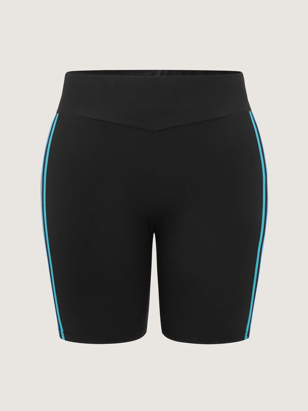 Stretchy Color Contrast Cropped Leggings