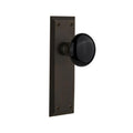 York Plate Double Dummy Black Porcelain Door Knob in Oil-Rubbed Bronze