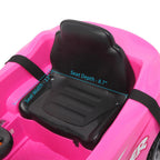 Electric Cars for Boys Girls Christmas Gifts, 12V Power Wheels for Kids Toddler 3-7, Battery-Powered Ride On Truck Car RC Toy, Safe Ride On Toys for Christmas Gifts, 3 Speeds, LED Lights, Pink, Q7352