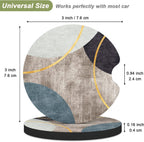 Nipichsha Car Cup Holder Coasters, Car Coasters for Cup Holders, 2 Pack Anti Slip Insert Coasters, Rubber Car Cup Mat with A Finger Notch, Cute Car Interior Accessories for Women Men(Simple Gray)
