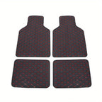 Upgrade Your Car With 4pcs Universal Waterproof Leather Car Floor Mats - Front &amp; Rear Full Set!