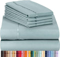 LuxClub 6 PC Full Size Sheet Set Bamboo Sheets Deep Pockets 18" Eco Friendly Wrinkle Free Cooling Sheets Machine Washable Hotel Bedding Silky Soft - Light Teal Full