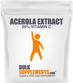 BulkSupplements.com Acerola Cherry Extract (25% Vitamin C) - Vitamin C Plant Based - Vitamin C - Acerola Cherry Powder (5 Kilogram - 11 lbs)