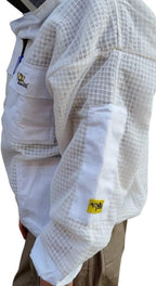 OZ ARMOUR Beekeeping Ventilated Jacket Ultra Cool 3 Layers Mesh with 2 Hoods Fencing and Round Brim Hat (XXXX-Large)