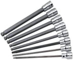 SK Hand Tool 8 PC 3/8" DR MET LNG BL HEX Set (SKT-19748)