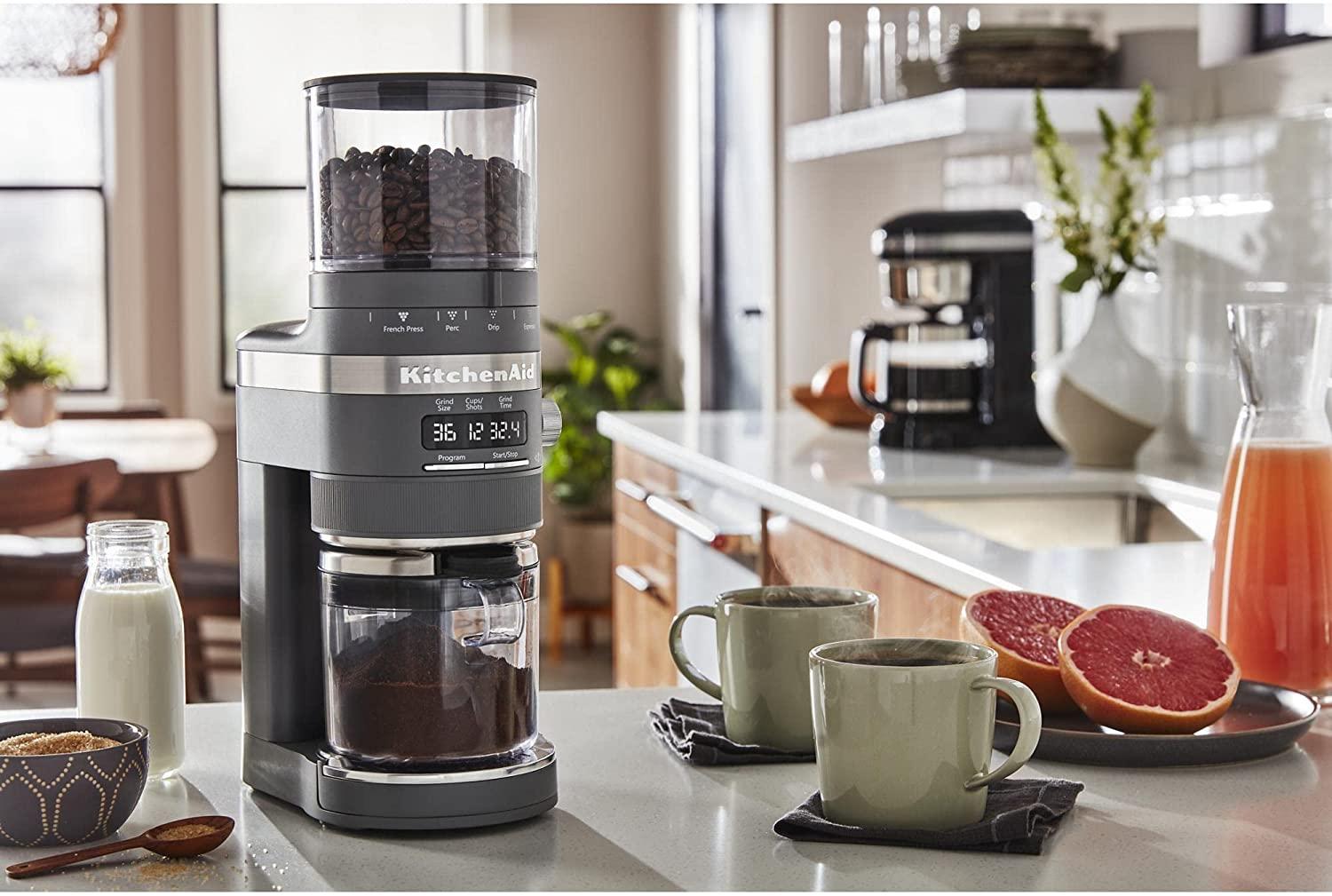 KitchenAid Burr Coffee Grinder - KCG8433, Charcoal Grey, 10 Oz