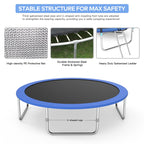 Famistar 14FT Trampoline with Safety Enclosure Net, ASTM Approved Jump Recreational Trampoline, Combo Bounce Outdoor Backyard Trampoline for Kids Adults Family (Up to 4-5 Kids)