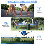 Famistar 14FT Trampoline with Safety Enclosure Net, ASTM Approved Jump Recreational Trampoline, Combo Bounce Outdoor Backyard Trampoline for Kids Adults Family (Up to 4-5 Kids)