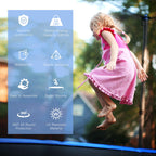 Famistar 14FT Trampoline with Safety Enclosure Net, ASTM Approved Jump Recreational Trampoline, Combo Bounce Outdoor Backyard Trampoline for Kids Adults Family (Up to 4-5 Kids)