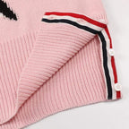 slim pink knitted sweater