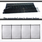 4x12 Ft Outdoor Pool Fence with Section Kit Removable Mesh Barrier for Pools