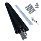 4x12 Ft Outdoor Pool Fence with Section Kit Removable Mesh Barrier for Pools