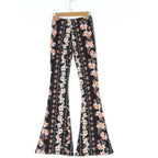 tribal african print flare pants
