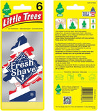 LITTLE TREES Air Fresheners Car Air Freshener. Hanging Tree Provides Long Lasting Scent for Auto or Home. Fresh Shave, 24 Air Fresheners