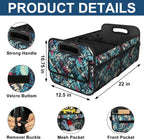 Deosk Car Trunk Organzier for suv,Car Organziers and Storage with 6 Big Pocket,Car Accessories Women/Men 50L Waterproof Polyester Car/SUV/Minivan/Truck(Medium, Leaves)