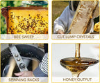 LETRA Electric Honey Extractor Separator,  Steel Honeycomb Spinner, Honeycomb Bee Frame Spinner Beekeeping Extraction Apiary CentrifuEquipment