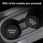 8sanlione Car Cup Coaster, 4Pcs 2.75 Inch Auto Cup Holder Insert Coasters, Non-Slip Waterproof Embedded Drink Mat, Automotive Interior Accessories for Men and Women (B Black/4PCS)