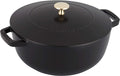 Staub Cast Iron 3.75-qt Essential French Oven - Matte Black, Made in France