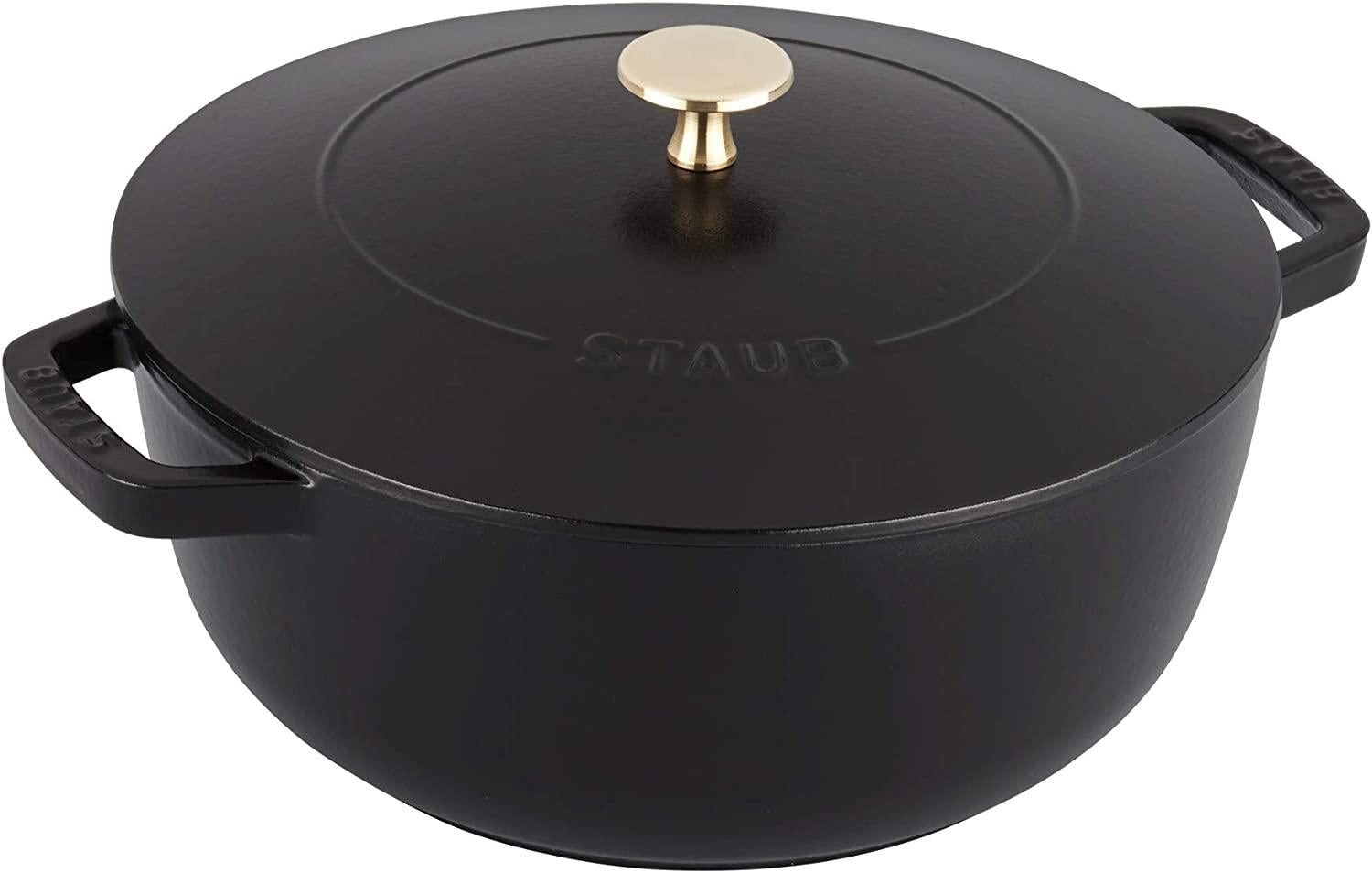 Staub Cast Iron 3.75-qt Essential French Oven - Matte Black, Made in France