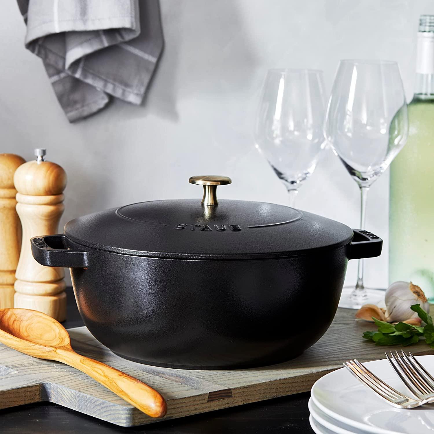 Staub Cast Iron 3.75-qt Essential French Oven - Matte Black, Made in France