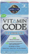 Garden of Life Vitamin Code Raw 50 and Wiser Men's Multivitamin, 240 Capsules (Pack of 3)