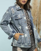 ripped star loose jacket