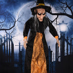 Liveday TalWitch Halloween Haunted House Prop Decor Sound Control Toy Ghost Festival Bar Horror Electric Luminous Hanging New