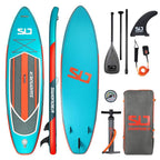 Premium 10 ft. 6 in. Lava Inflatable Stand Up Paddle Board with Full SUP Accessories