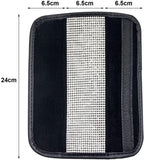 Car Seat Shoulder Pad Soft Cushion PU Leather Trim Crystal Bling Belt