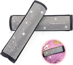 Car Seat Shoulder Pad Soft Cushion PU Leather Trim Crystal Bling Belt
